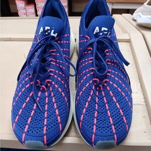 APL Men’s Navy and Coral Athletic Sneakers Excellent Condition Size 13